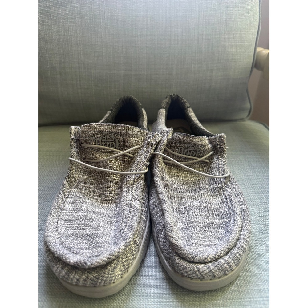 Hey Dude Wally Stretch Mix Platinum Mix Mens Loafers Grey Size 11